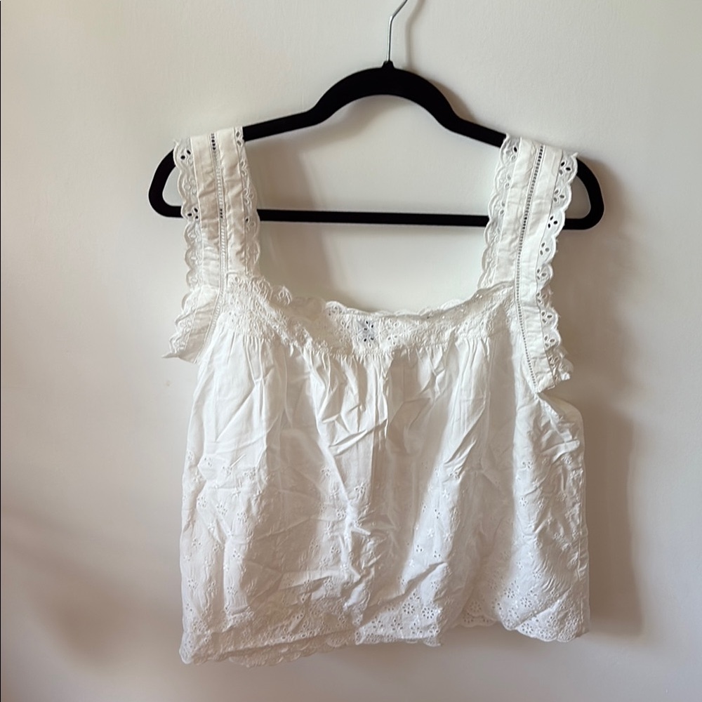 GAP x Doen White Lace Sleeveless Blouse - Picture 7 of 7
